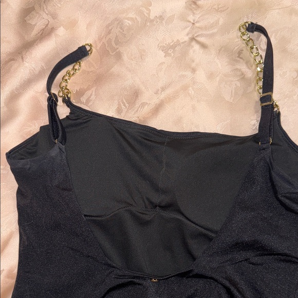 Elegant Black Swimsuit with Gold Accents - Picture 7 of 8